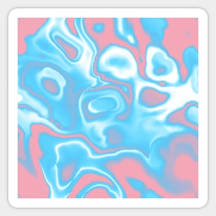 Trans Pride Abstract Swirled Spilled Paint Sticker